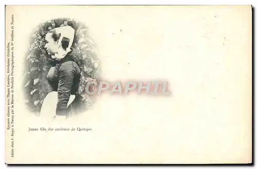 Cartes postales Jeune fille des environs de Quimper Folklore