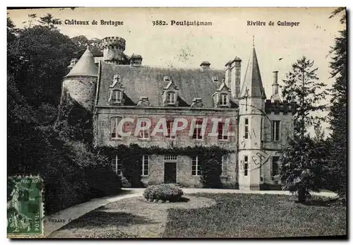 Cartes postales Chateaux de Bretagne Poulguignan Riviere de Quimper