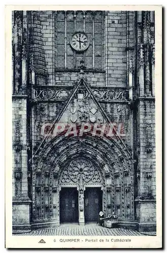 Cartes postales Quimper Portail de la Cathedrale