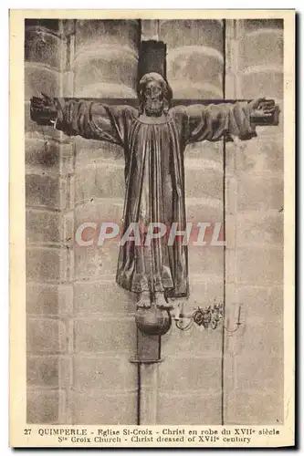 Cartes postales Quimperle L'Eglise Ste Croix Christ en Robe du 17eme