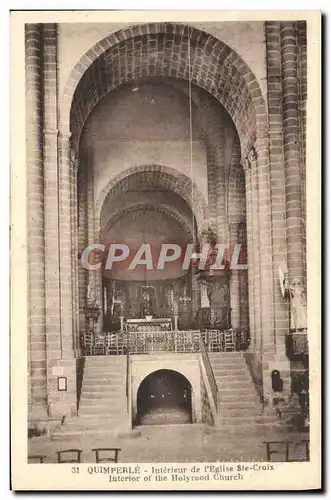 Cartes postales Quimperle Interieur de L'Eglise Ste Croix Christ