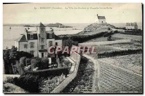 Ansichtskarte AK Roscoff La Ville des Rochers et chapelle Sainte Barbe