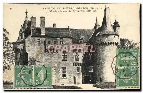 Cartes postales Environs de Saint Pol De Leon Sibiril chateau de Kerouzere