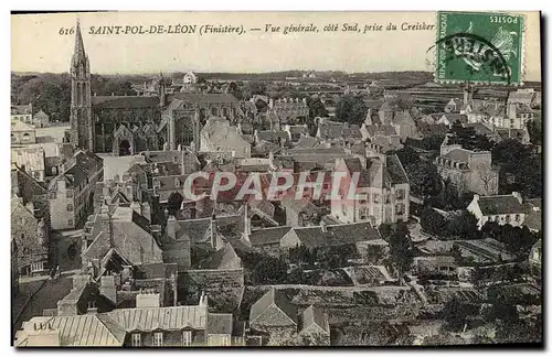 Cartes postales Saint Pol De Leon Vue Generale cote sud prise du Creisker