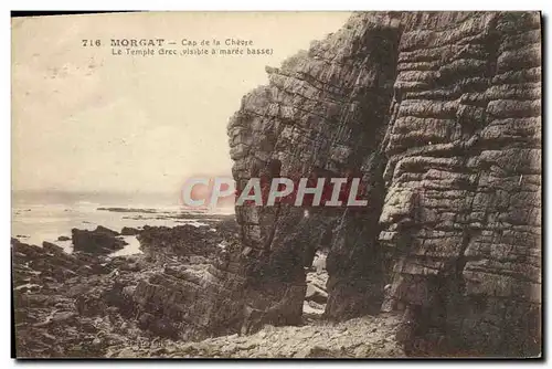 Cartes postales Morgat Cap de la Chevre Le Temple Grec visible a maree basse