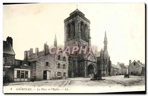 Cartes postales Locronan La Place et L&#39Eglise