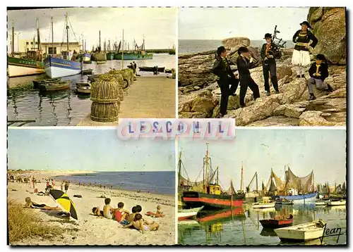 Cartes postales moderne Lesconil Le Port costumes bigoudens Folklore