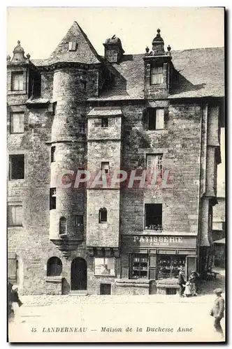 Cartes postales Landerneau Maison de la Duchesse Anne Patisserie