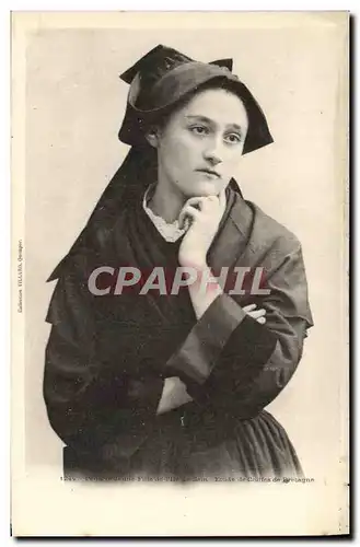 Cartes postales Pensive leune Fille de ITle de Sein Folklore