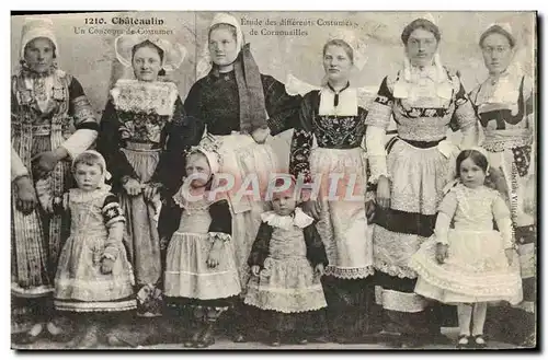 Cartes postales Chateaulin Etude des differents Costumes de Cornouailles
