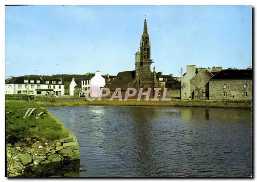 Cartes postales moderne L&#39Hopital Camfrout Le riviere de l&#39Hopital et l&#39Eglise paroissiale