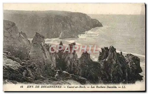 Cartes postales Douarnenez Castel ar Roch Les Rochers Denteles