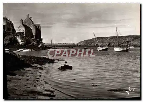 Moderne Karte Bretagne Le Conquet Les Vieilles malsons au dessus du port et la Pointe de Kermorvan