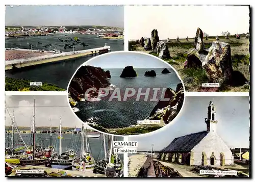 Cartes postales moderne Camaret Le port Les menhirs Langoustiers au port la chapelle de Rocamadour