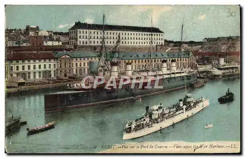 Cartes postales Brest Vue sur le Port de Guerre Bateau