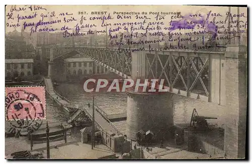 Cartes postales Brest Perspective du Pont tournant