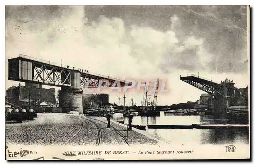 Cartes postales Port Militaire De Brest Le Pont tournant