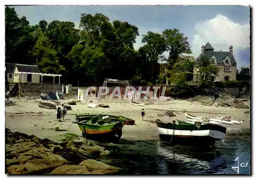 Moderne Karte Bretagne En Couleurs Beg Meil La Plage de la Cale