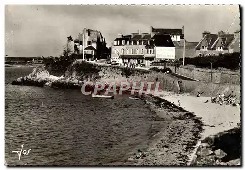 Cartes postales moderne Bretagne L'Aberwrach La Plage Et l'Hotel De La Baie Des Anges