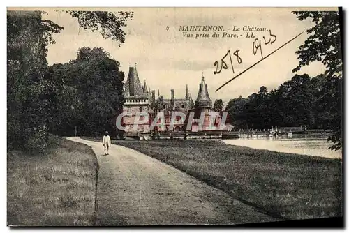 Cartes postales Maintenon Le Chateau Vue Prise Du Parc