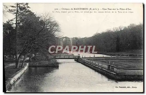 Ansichtskarte AK Chateau De Maintenon une Vue Sur La Piece d&#39Eau