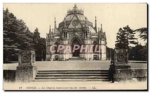 Ansichtskarte AK Dreux La Chapelle Saint Louis Vue Des Jardins