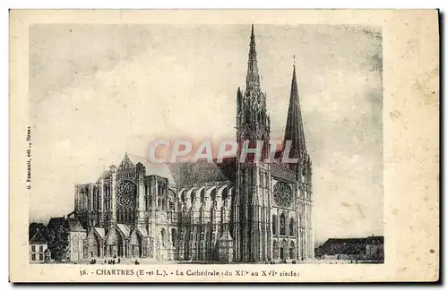 Cartes postales Chartres La Cathedrale