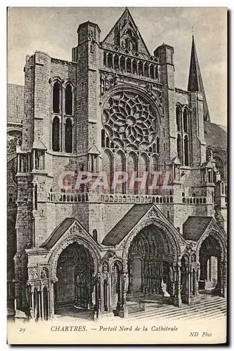 Ansichtskarte AK Chartres Portail Nord De La Cathedrale