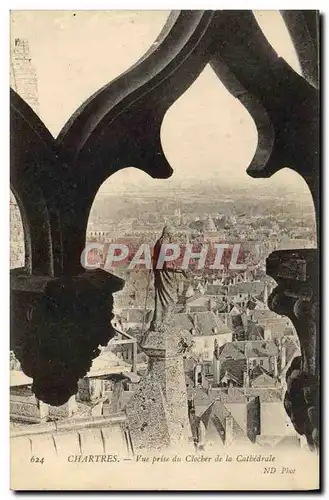 Ansichtskarte AK Chartres Vue Prise Du Clocher De La Cathedrale