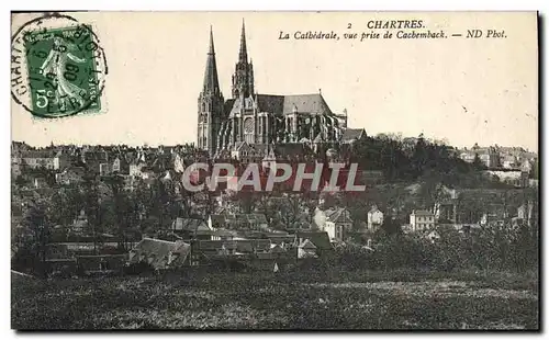 Ansichtskarte AK Chartres La Cathedrale Vue Prise De Cachemback