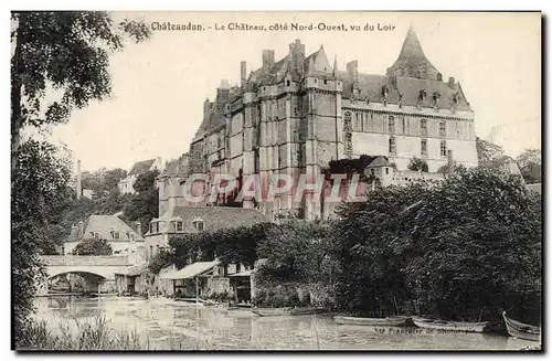 Ansichtskarte AK Chateaudun Le Chateau Cote Nord Ouest Vu Du Loir Lavoir