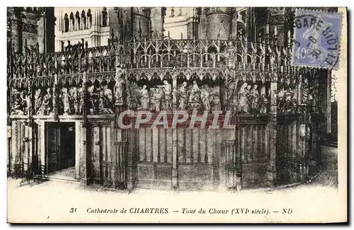 Cartes postales Cathedrale De Chartres Tour Du Choeur