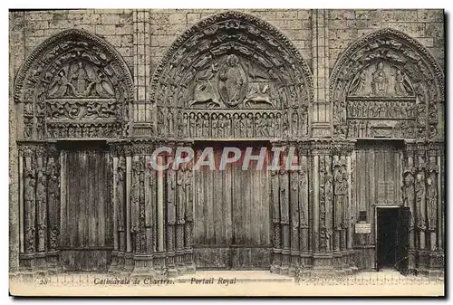 Cartes postales Cathedrale De Chartres Portail Royal