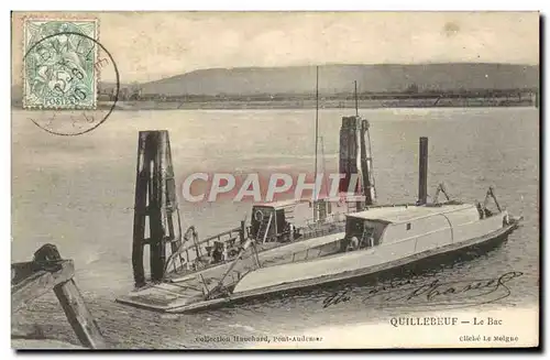 Cartes postales Quillebeuf Le Bac Bateau