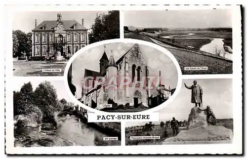 Cartes postales moderne Pacy Sur Eure L'hotel de ville Les lacets de l'Eure Monument Aristide Briand
