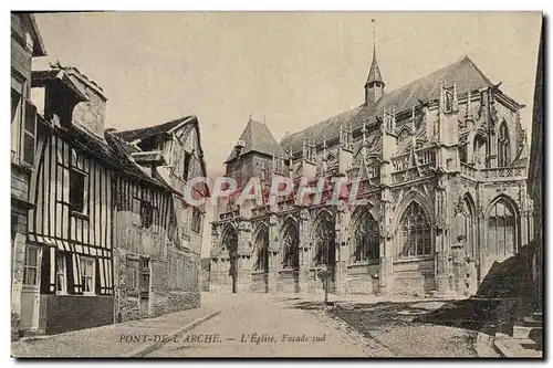 Cartes postales Pont De l'Arche L'Eglise Facade Sud