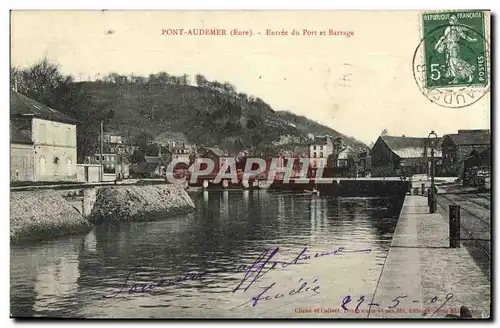 Cartes postales Pont Audemer Entree Du Port Et Barrage