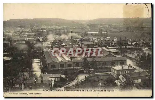 Ansichtskarte AK Pont Audemer Etablissements De La Risle Fabrique de Papier