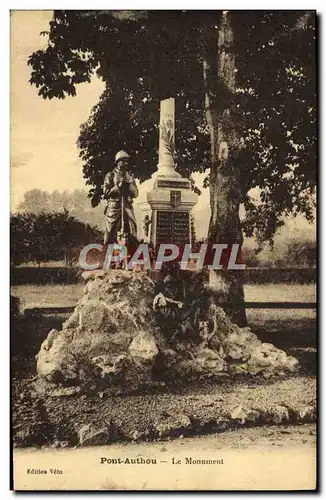 Cartes postales Pont Audemer Le Monument aux morts Militaria