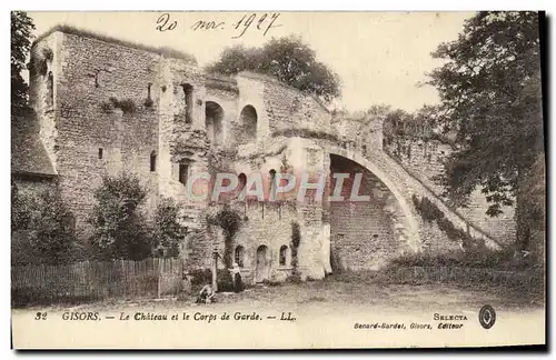 Cartes postales Gisors Le Chateau Et Le Corps De Garde