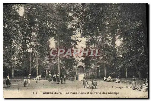 Cartes postales Gisors Le Rond Point Et La Porte Des Champs Enfants