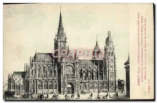 Ansichtskarte AK Evreux Cathedrale Vue Generale Cote Nord