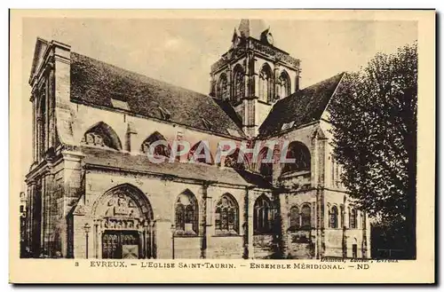 Ansichtskarte AK Evreux L&#39Eglise Saint Taurin ensemble Meridional