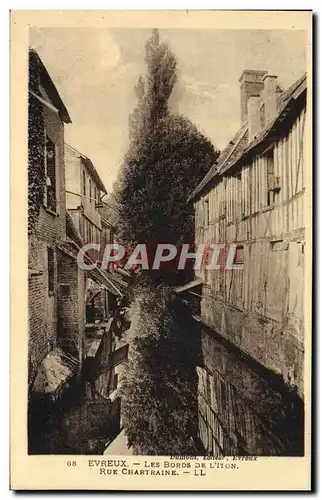 Cartes postales Evreux Les Bords De L'Iton Rue Chartraine