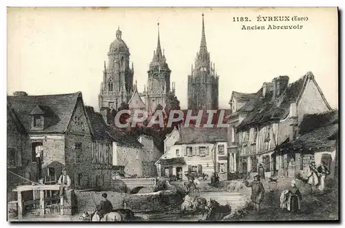 Cartes postales Evreux Aucien Abreuvoir