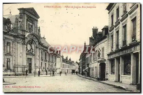 Ansichtskarte AK Evreux Palais De Justice Rue Josephine