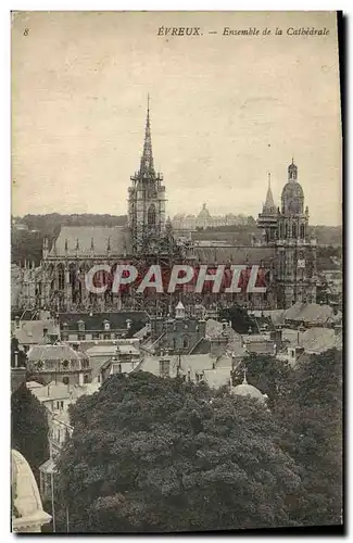 Cartes postales Evreux Ensemble De La Cathedrale