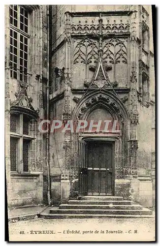 Ansichtskarte AK Evreux L&#39Eveche Porte De La Tourelle