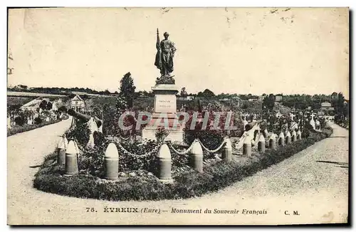 Ansichtskarte AK Evreux Monument Du Souvenir Francais Militaria