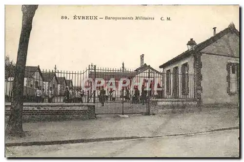 Cartes postales Evreux Baraquements Militaires Militaria